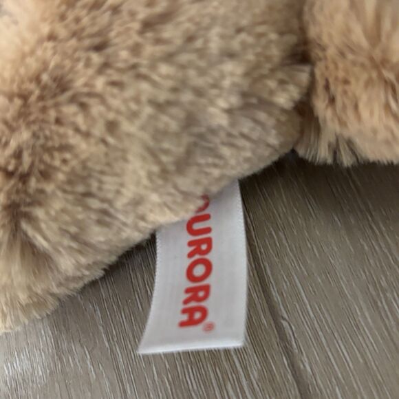 Aurora St. Patrick's Day Golden Lab Stuffed Lucky Shamrock Silky Plush 6" Plus - Picture 4 of 6